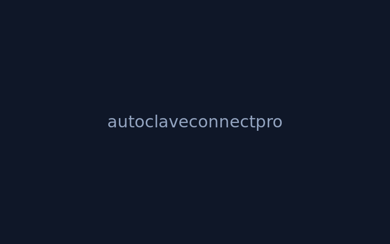 AutoclaveConnectPro — Cloud platform for sterilization cycle records and traceability.